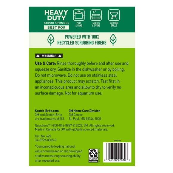 24 ct. Scotch-Brite Heavy Duty Scrub Sponges, Individually Wrapped - Picture 2 of 8